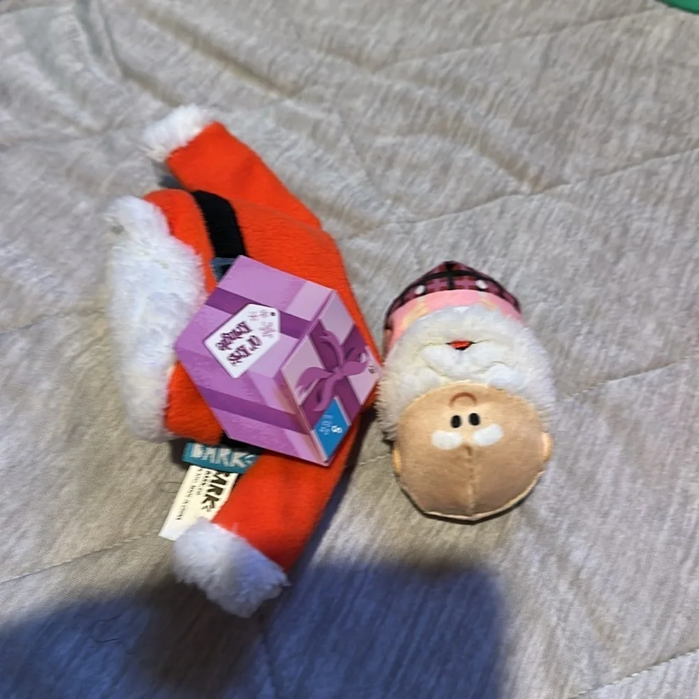 Festive Dog Toy Set with Santa and Stocking Jitter all the way